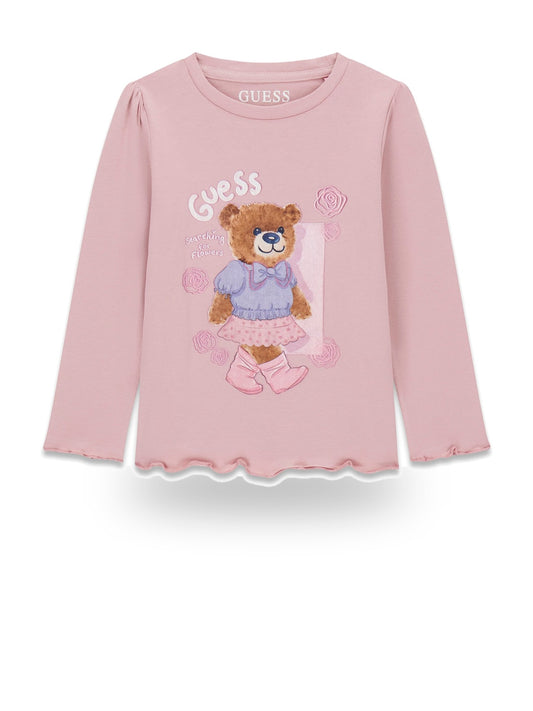 Guess Kids Ls T-shirt - T-Shirt Bambina - Rosa