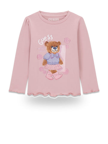 Guess Kids Ls T-shirt - T-Shirt Bambina - Rosa