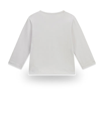 Guess Kids Ls T-shirt_logo - T-Shirt Bambina - Bianco