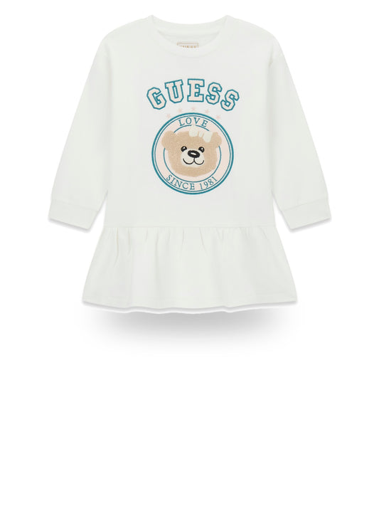 Guess Kids Ls Active Dress - Abiti Bambina - Panna