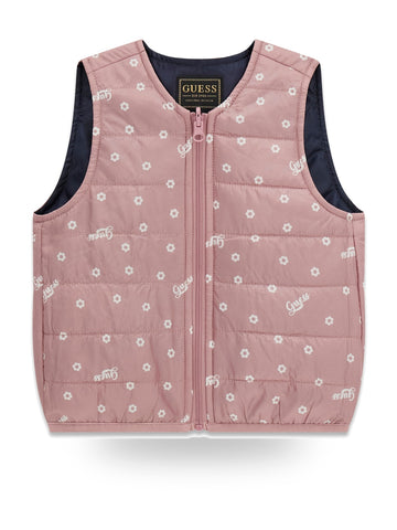 Guess Kids Polyester Hooded Windbreaker - Capospalla Bambina - Blu