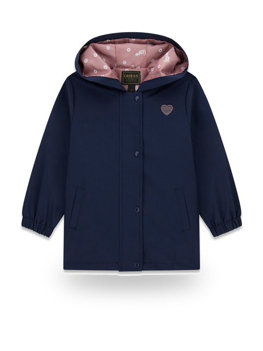 Guess Kids Polyester Hooded Windbreaker - Capospalla Bambina - Blu