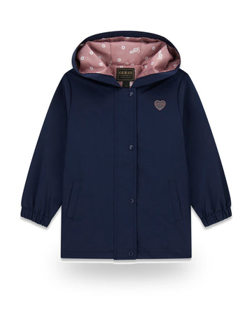 Guess Kids Polyester Hooded Windbreaker - Capospalla Bambina - Blu