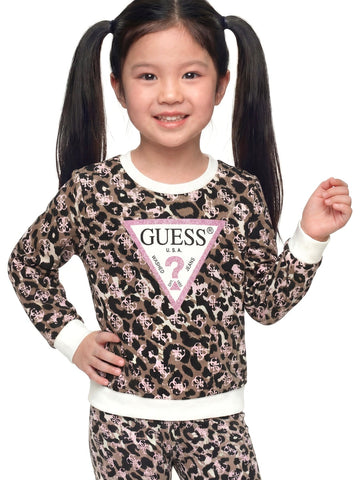 Guess Kids Ls Active Top - T-Shirt Bambina - Multicolore