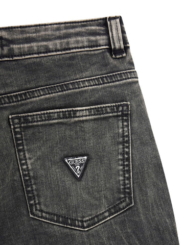 Guess Kids Oversize Stretch Black Denim C - Jeans Bambino - Nero