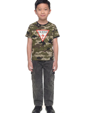 Guess Kids Oversize Stretch Black Denim C - Jeans Bambino - Nero
