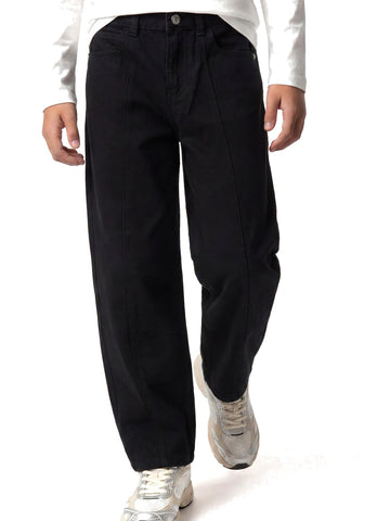Guess Kids Canvas Oversize Balloon Pants - Pantaloni Bambino - Nero