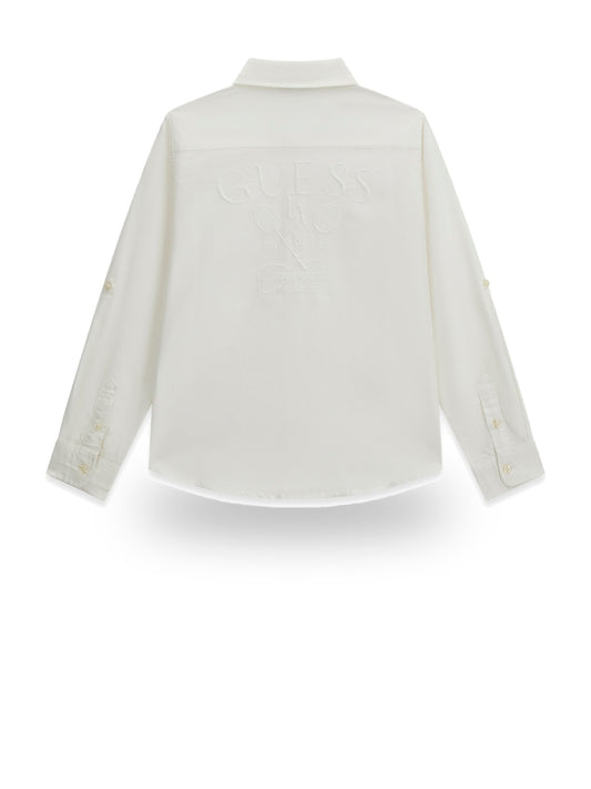 Guess Kids Oxford Gmt Dye Adjustable Ls S - Camicie Bambino - Bianco