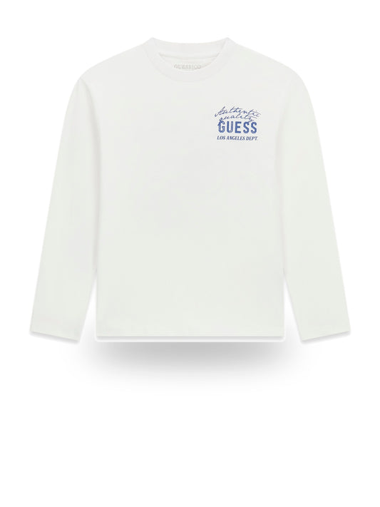 Guess Kids Oversize Ls T-shirt - T-Shirt Bambino - Bianco