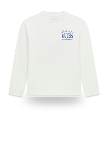 Guess Kids Oversize Ls T-shirt - T-Shirt Bambino - Bianco