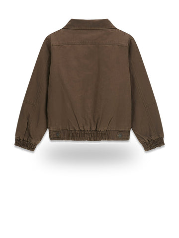 Guess Kids Waxed Padded Jacket - Capospalla Bambino - Marrone