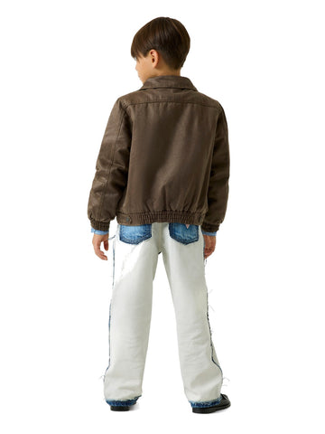 Guess Kids Waxed Padded Jacket - Capospalla Bambino - Marrone