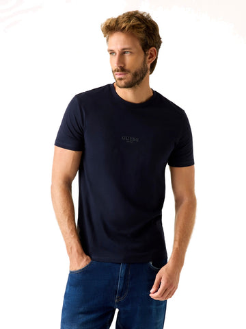 Guess Aidy Cn Ss Tee - T-Shirt Uomo - Blu
