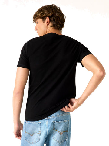 Guess Aidy Cn Ss Tee - T-Shirt Uomo - Nero