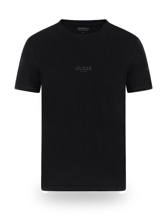 Guess Aidy Cn Ss Tee - T-Shirt Uomo - Nero
