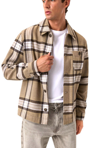 Guess Ls Flannel Check Shirt - Camicie Uomo - Yd Diagonal Melange