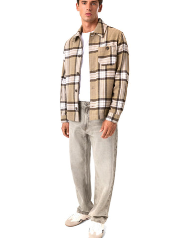 Guess Ls Flannel Check Shirt - Camicie Uomo - Yd Diagonal Melange