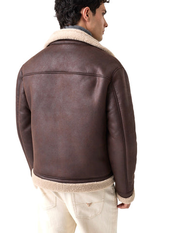 Guess Shearling Jacket - Capospalla Uomo - Pure Coffee