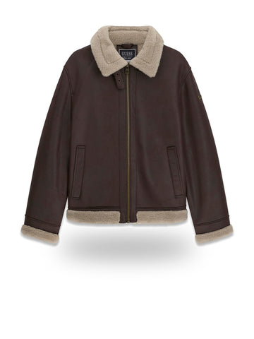 Guess Shearling Jacket - Capospalla Uomo - Pure Coffee
