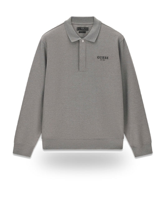 Guess Ls Polo Sweatshirt - Felpe Uomo - Grigio