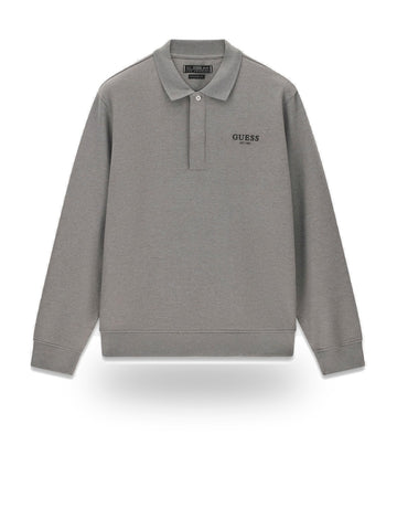 Guess Ls Polo Sweatshirt - Felpe Uomo - Grigio