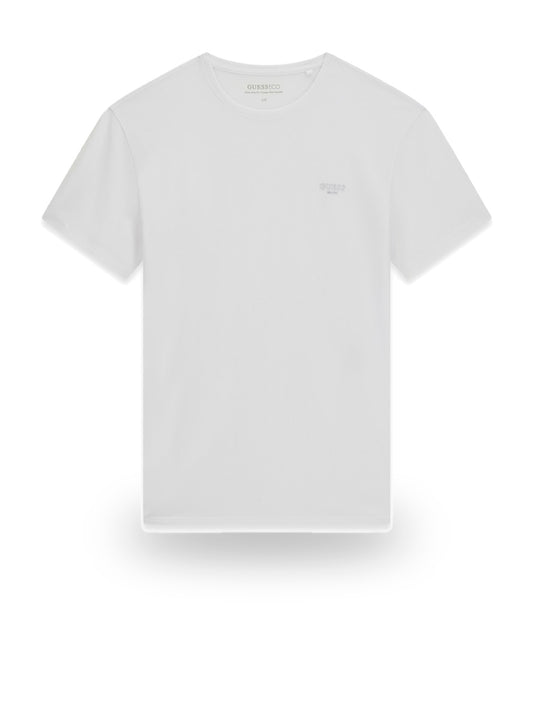 Guess Cn Ss Core Extra Slim Tee - T-Shirt Uomo - Bianco