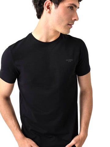 Guess Cn Ss Core Extra Slim Tee - T-Shirt Uomo - Nero