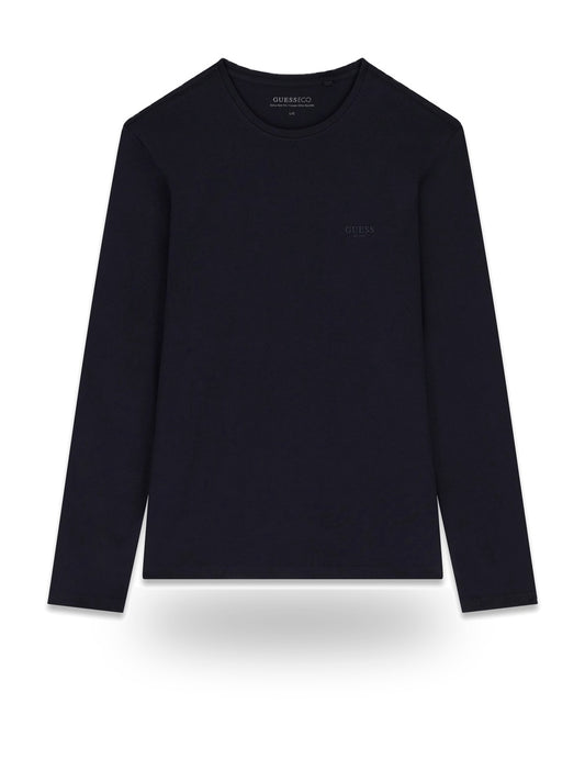 Guess Cn Ls Core Extra Slim Tee - T-Shirt Uomo - Blu