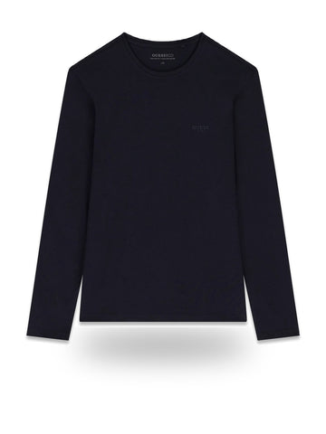 Guess Cn Ls Core Extra Slim Tee - T-Shirt Uomo - Blu
