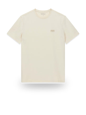 Guess Cn Ss Textured Jersey Tee - T-Shirt Uomo - Beige