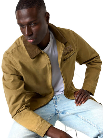 Guess Washed Cotton Jacket - Capospalla Uomo - Cammello