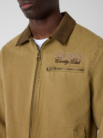 Guess Washed Cotton Jacket - Capospalla Uomo - Cammello