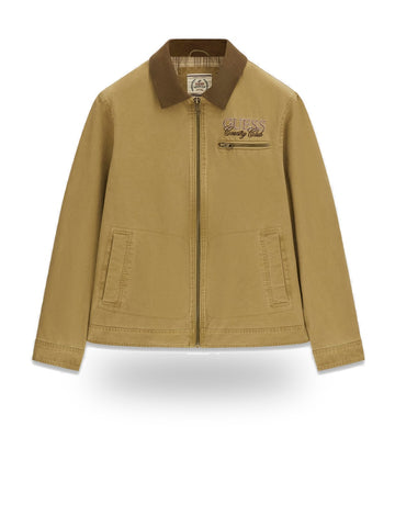 Guess Washed Cotton Jacket - Capospalla Uomo - Cammello