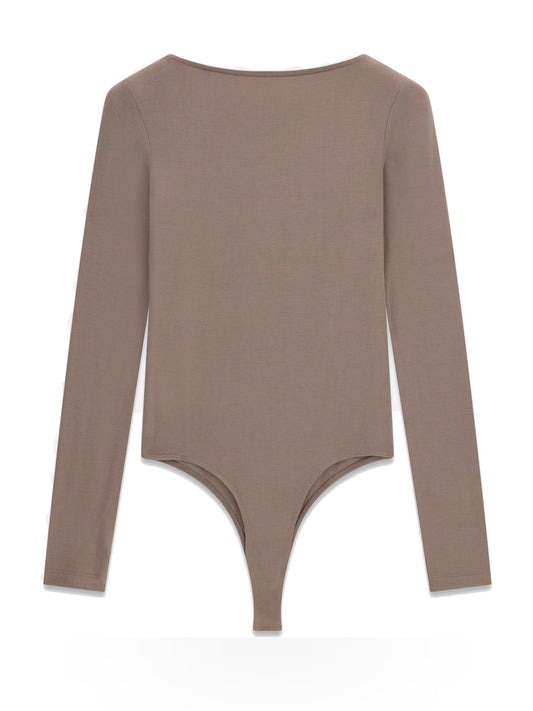 Guess Ls Square Nk Larissa Body - Maglieria Donna - Tortora