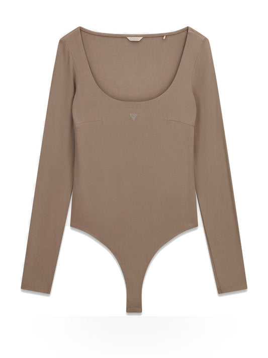 Guess Ls Square Nk Larissa Body - Maglieria Donna - Tortora