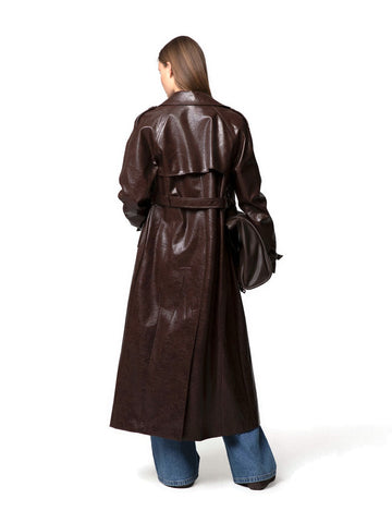 Hinnominate Trench Over In Ecopelle - Capospalla Donna - Caffe