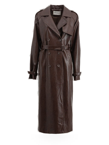 Hinnominate Trench Over In Ecopelle - Capospalla Donna - Caffe