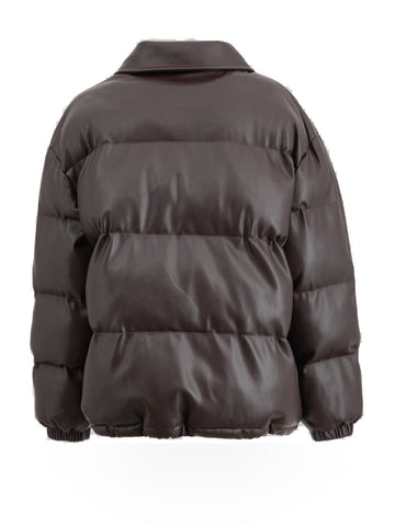 Hinnominate Bomber In Ecopelle - Capospalla Donna - Caffe