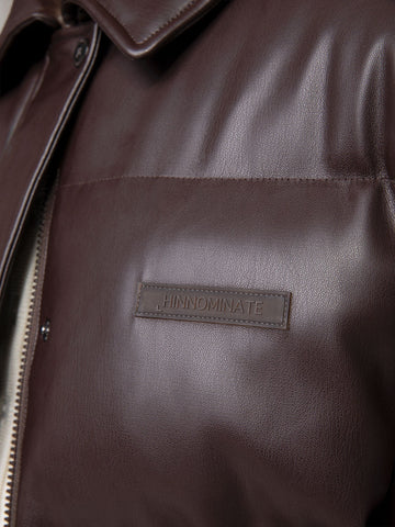 Hinnominate Bomber In Ecopelle - Capospalla Donna - Caffe