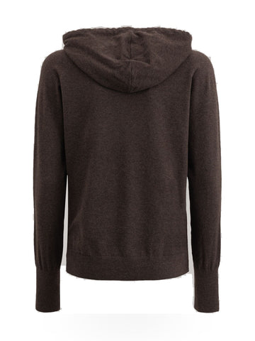 Hinnominate Maglia Cappuccio Con Ricamo - Maglieria Donna - Caffè