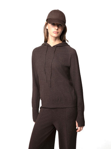 Hinnominate Maglia Cappuccio Con Ricamo - Maglieria Donna - Caffè