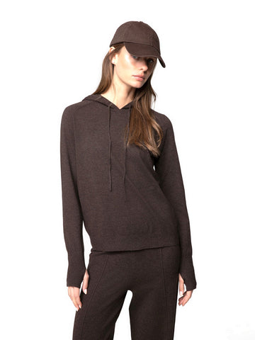 Hinnominate Maglia Cappuccio Con Ricamo - Maglieria Donna - Caffè