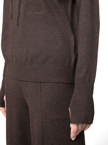 Hinnominate Maglia Cappuccio Con Ricamo - Maglieria Donna - Caffè