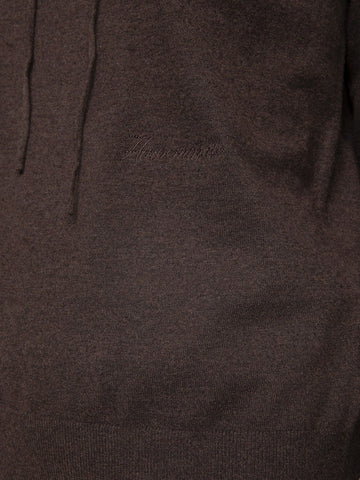 Hinnominate Maglia Cappuccio Con Ricamo - Maglieria Donna - Caffè