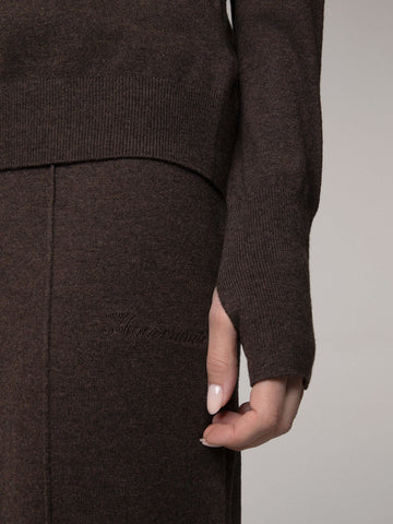 Hinnominate Maglia Cappuccio Con Ricamo - Maglieria Donna - Caffè