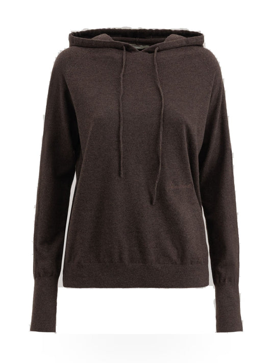 Hinnominate Maglia Cappuccio Con Ricamo - Maglieria Donna - Caffè