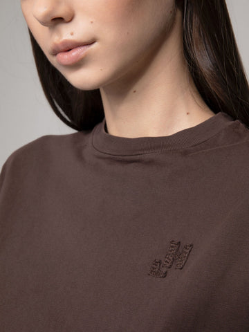 Hinnominate T-shirt In Jersey Tinta - T-Shirt Donna - Caffe