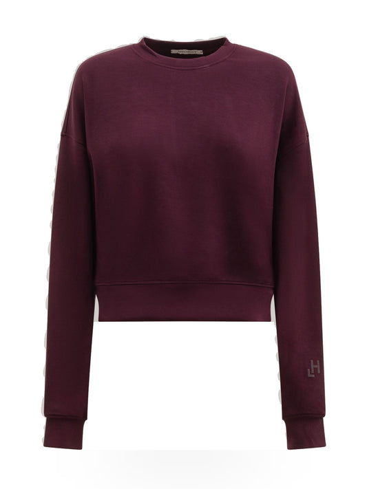 Hinnominate Felpa Paricollo In Viscosa - Felpe Donna - Bordeaux