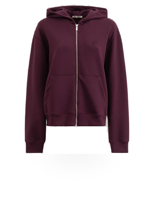 Hinnominate Felpa Cappuccio Full Zip In Viscosa - Felpe Donna - Bordeaux