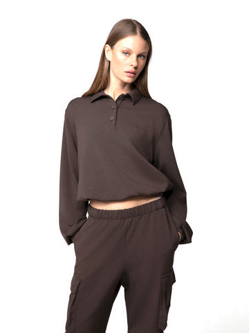 Hinnominate Maglia A Polo In Viscosa - T-Shirt Donna - Caffe
